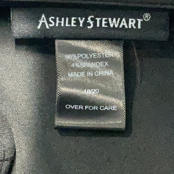 Ashley Stewart Black Asymmetrical Hem Midi Cocktail Dress Plus Size 18 / 20 - Picture 3 of 5